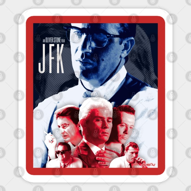 JFK Movie custom poster 2 Sticker by Nonesz Workshop